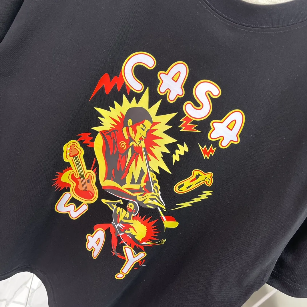 Casablanca Classic Series T ， ， 。 ， Classic ， In Stock ！ ：White Black Size：S M L XL XXL